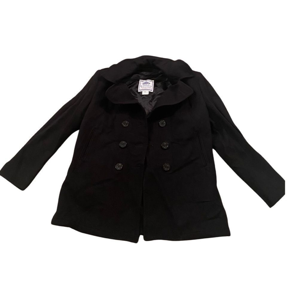 DSCP Quarterdeck Collection Wool Pea Coat Black Overcoat Blazer Black Wo…